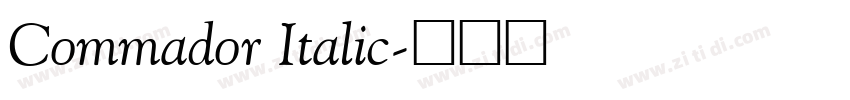 Commador Italic字体转换